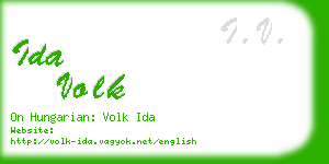 ida volk business card